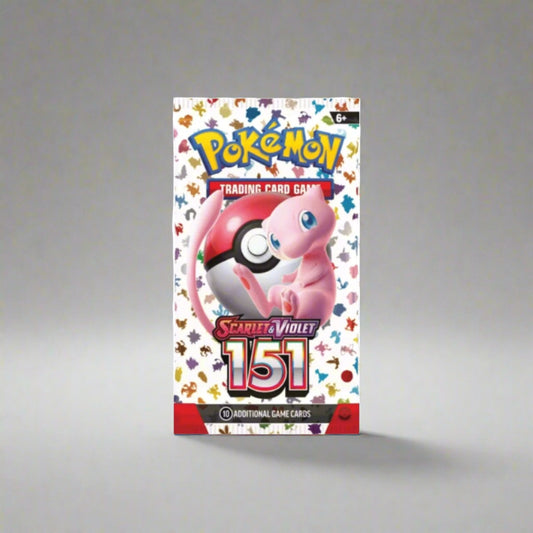 151 Booster Pack - SV: Scarlet & Violet 151 (MEW) - Contains rare and iconic Pokémon cards.