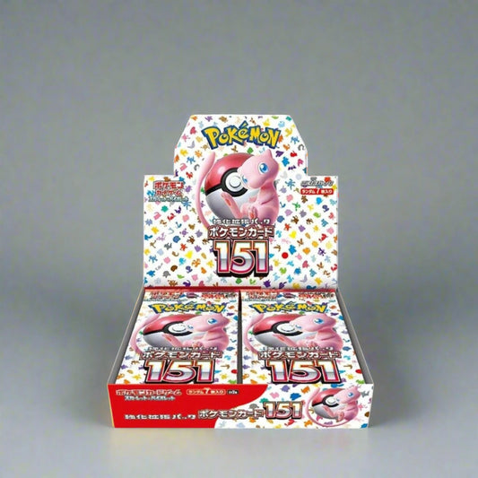 Pokémon Japanese 151 Booster Box - Includes 20 packs, featuring cards from the original 151 Pokémon series.